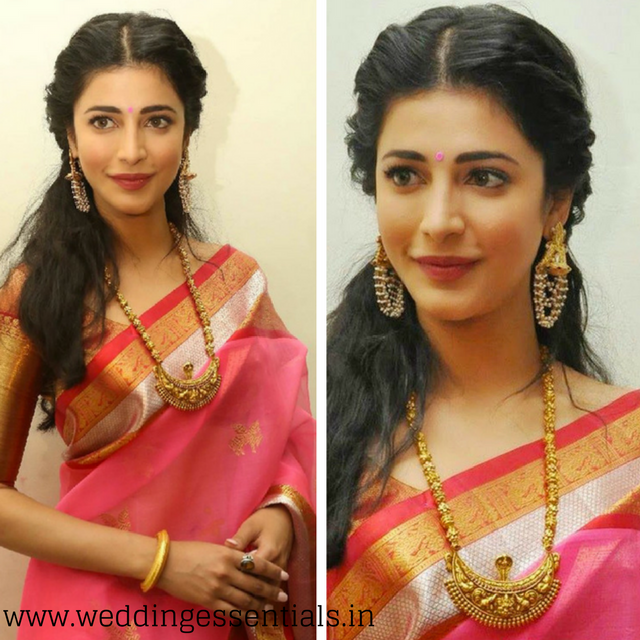 Temple jewellery 2025 with saree